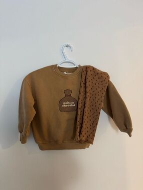 Zara Brown Kids Matching Set - Sweatshirt & Leggings